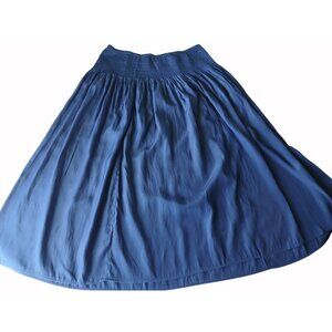Not for Sale ------J Jill Womens Smocked Waist Skirt M Petite Blue Soft Sheen